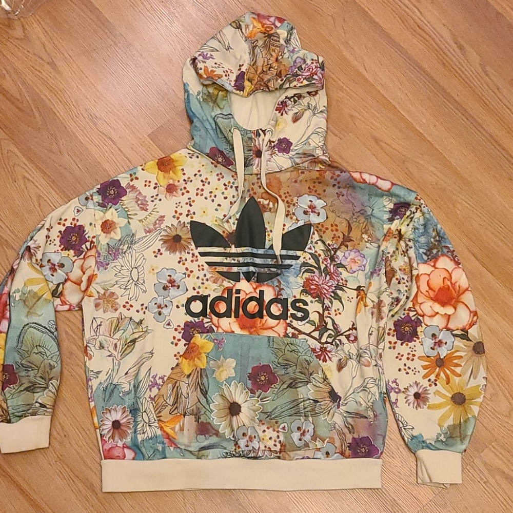 Adidas Floral Print Hoodie